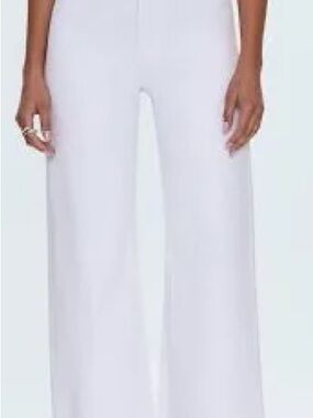 Pistola Penny High Waist Raw Hem Wide Leg - Snow